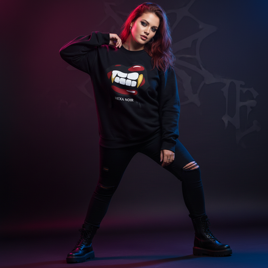 Vampire Bite Sweatshirt lively mockup