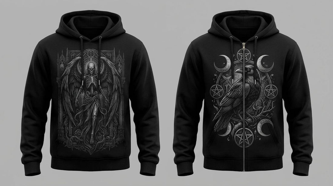 Gothic hoodies: zip-up or pullover?