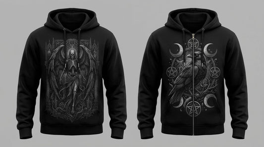 Gothic hoodies: zip-up or pullover?
