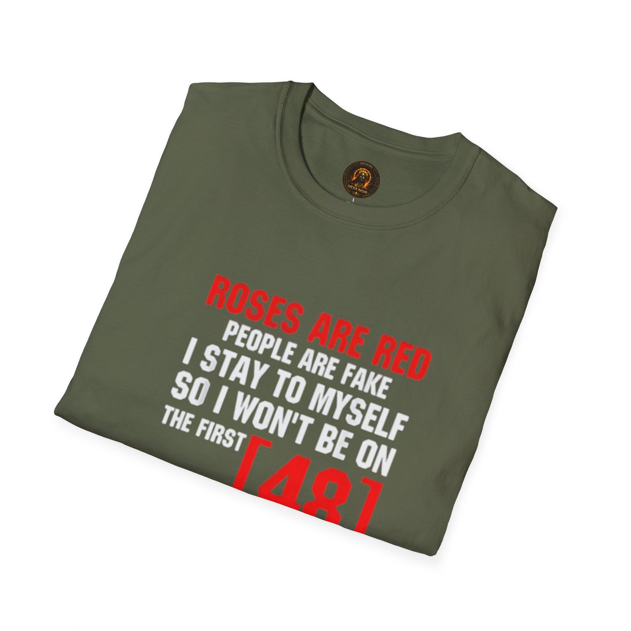"Roses Are Red, People Are Fake" Unisex Cotton Graphic Tee