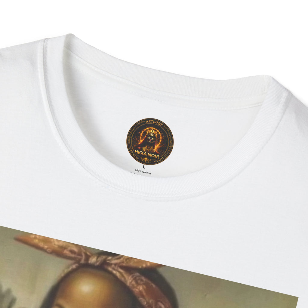Mona Lisa Sipping Tea Unisex Graphic Tee — Vintage Renaissance Art
