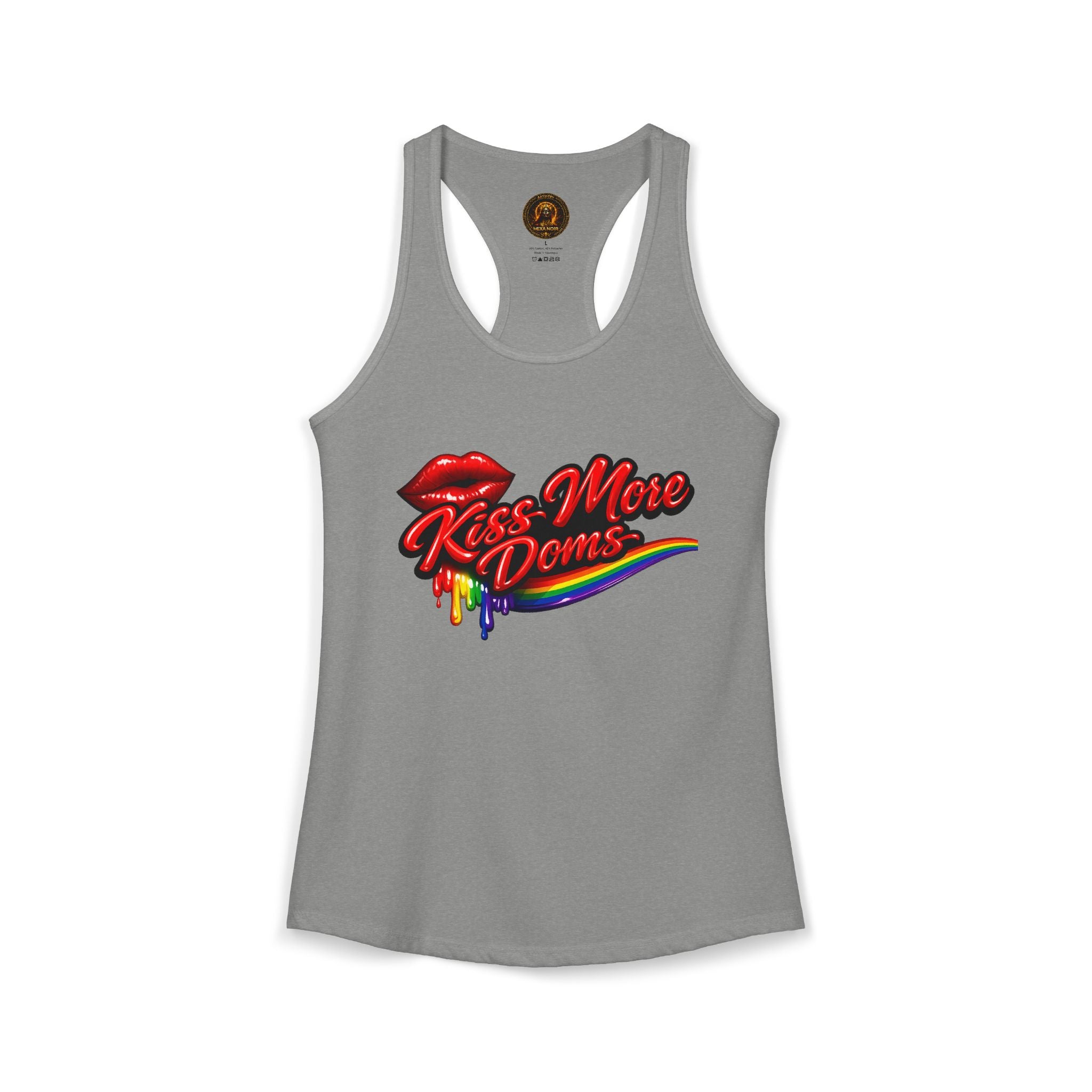 Kiss More Doms Pride Razorback Tank | Hexa Noir Pride '26