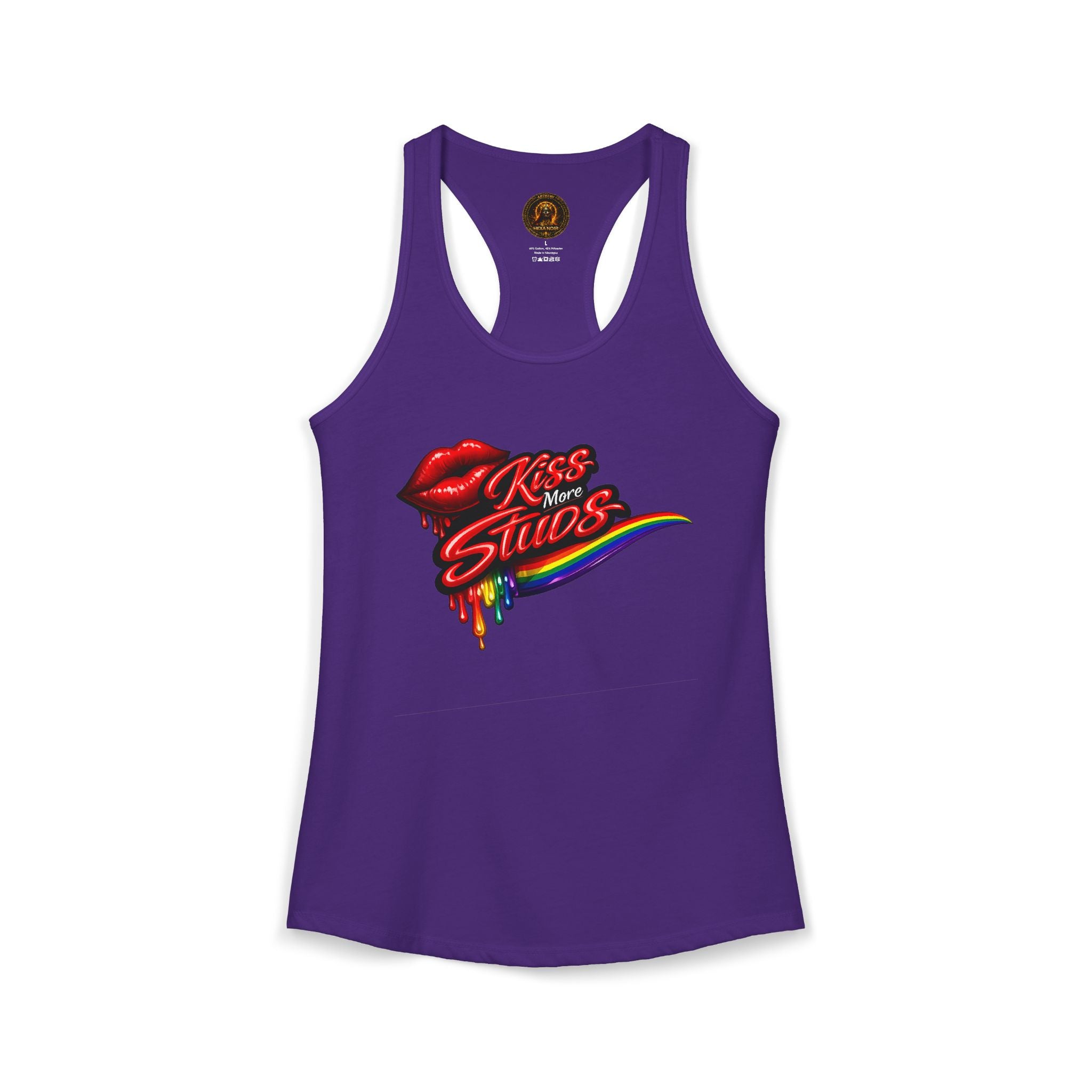 Kiss More Studs Racerback Tank  | Hexa Noir Pride '26