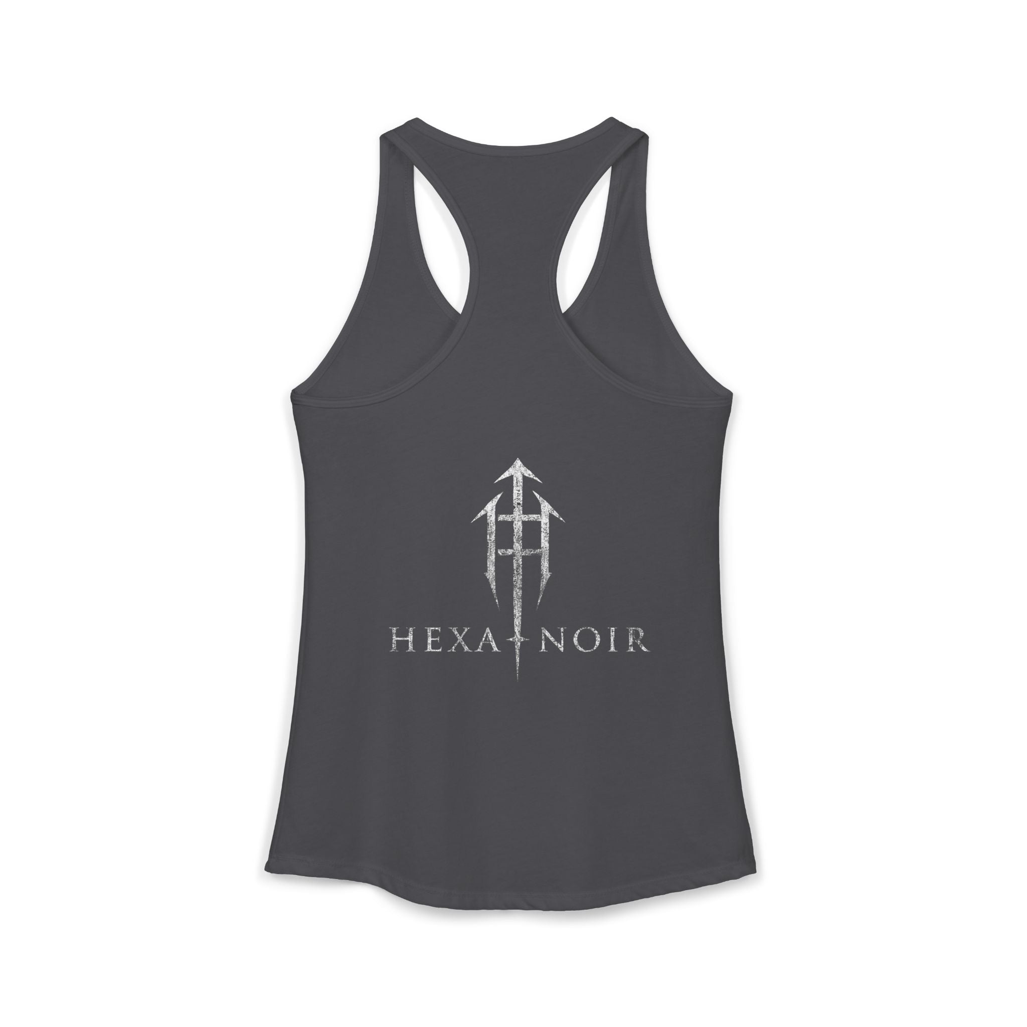 HEXA NOIR NOCTURNAL: Hallowed Nocturnal Saints Tank | Gothic Skull Floral Racerback | Dark Spiritual Streetwear