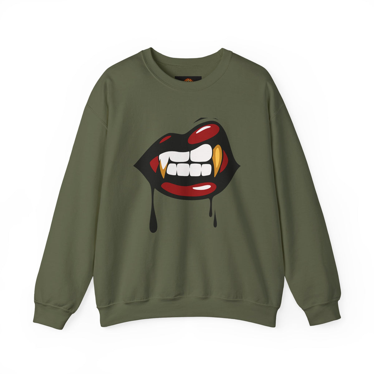 Vampire Bite Crewneck Sweatshirt | Gothic Streetwear | Dark Feminine Fashion | Edgy Alt Style |
