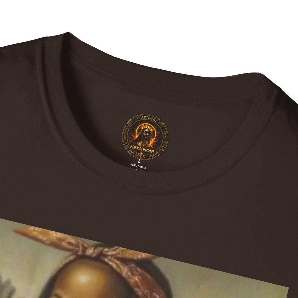 Mona Lisa Sipping Tea Unisex Graphic Tee — Vintage Renaissance Art
