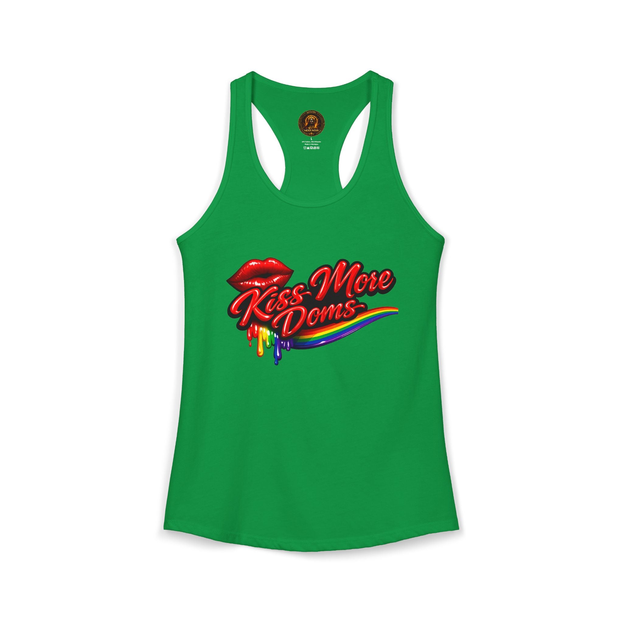 Kiss More Doms Pride Razorback Tank | Hexa Noir Pride '26