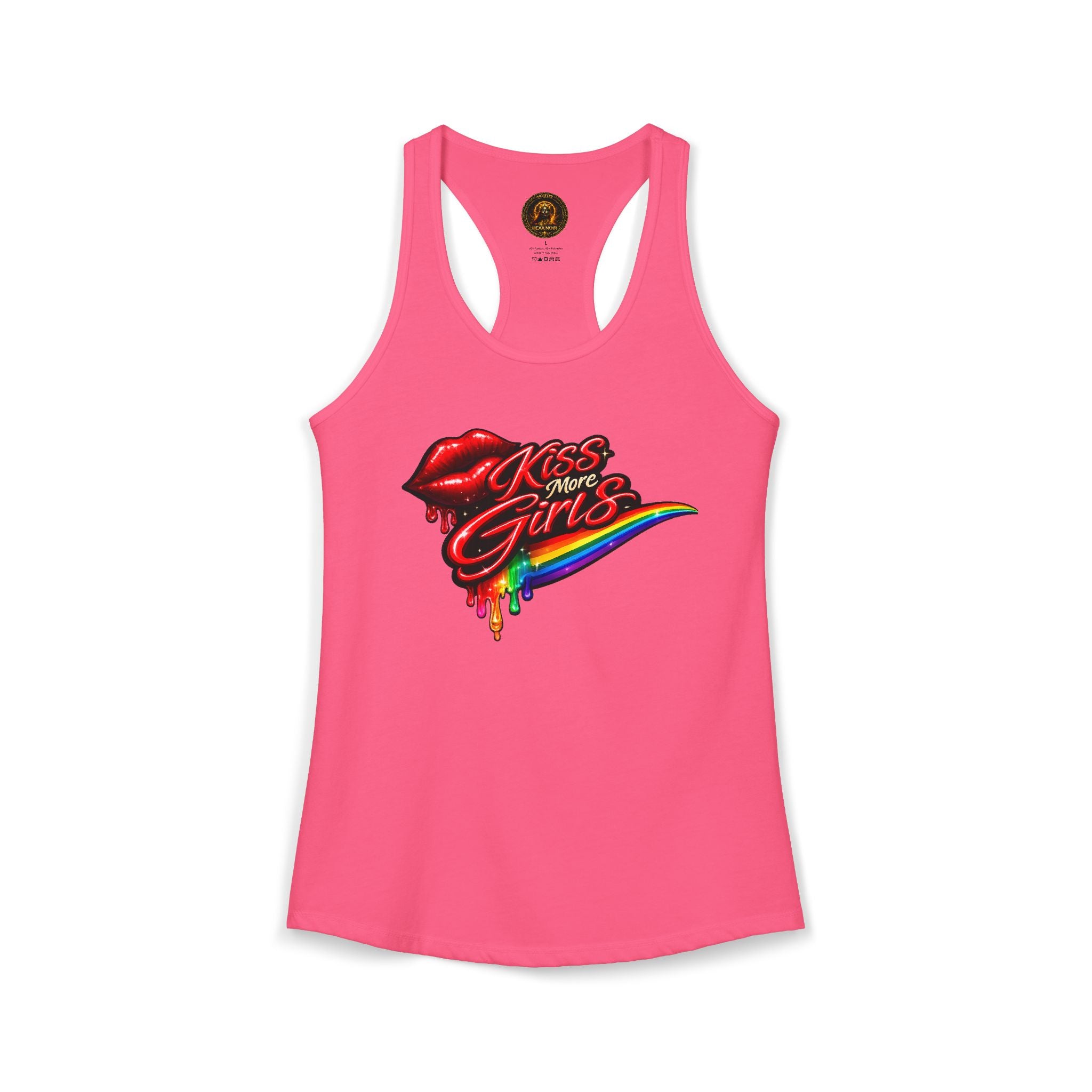 Kiss More Girls Pride Racerback Tank | Hexa Noir Pride '26 Collection