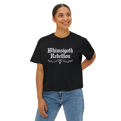 Whimsigoth Rebellion Boxy Tee — “Too Magical to Conform, Too Real to Ignore” Gothic Graphic Shirt