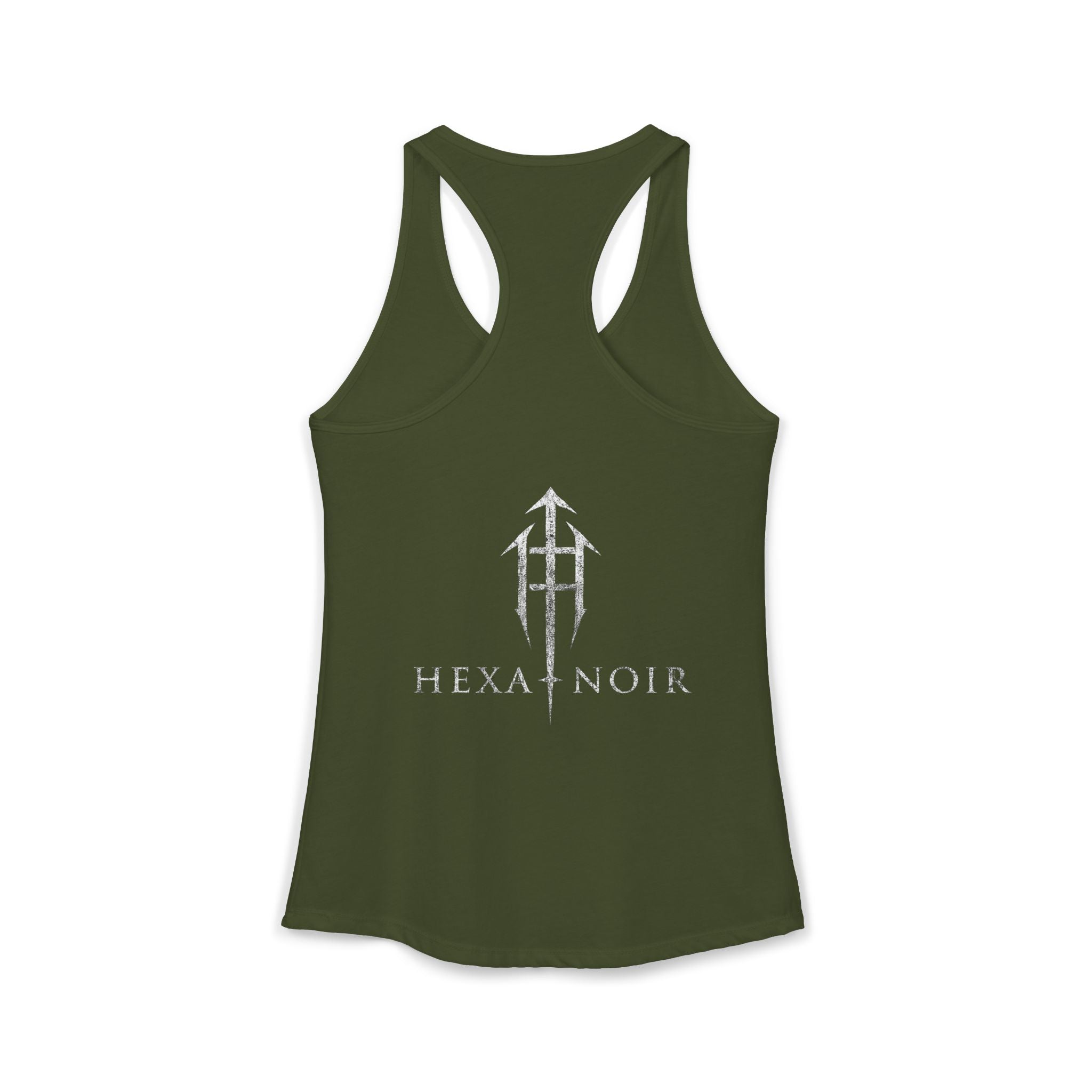 HEXA NOIR NOCTURNAL: Hallowed Nocturnal Saints Tank | Gothic Skull Floral Racerback | Dark Spiritual Streetwear