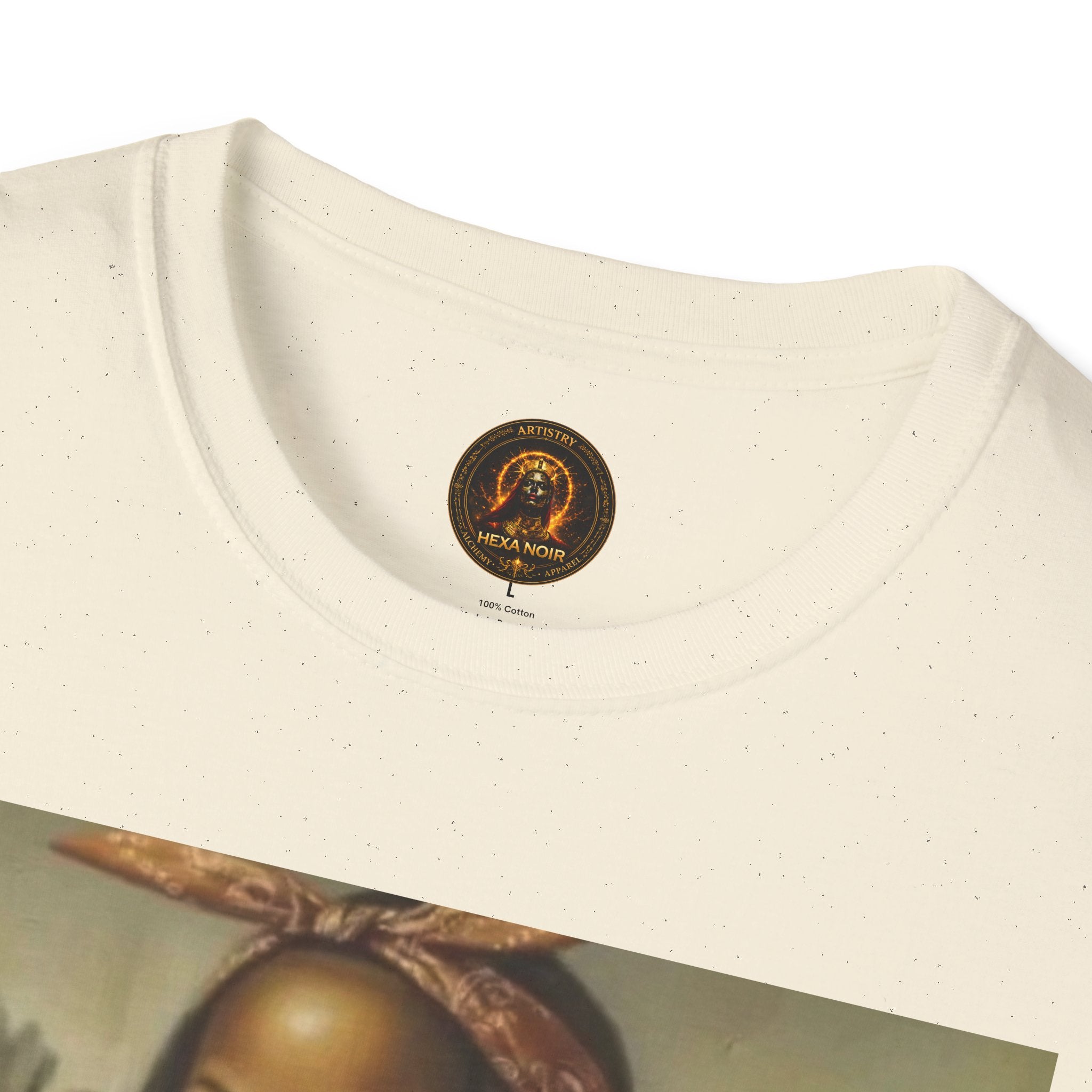 Mona Lisa Sipping Tea Unisex Graphic Tee — Vintage Renaissance Art