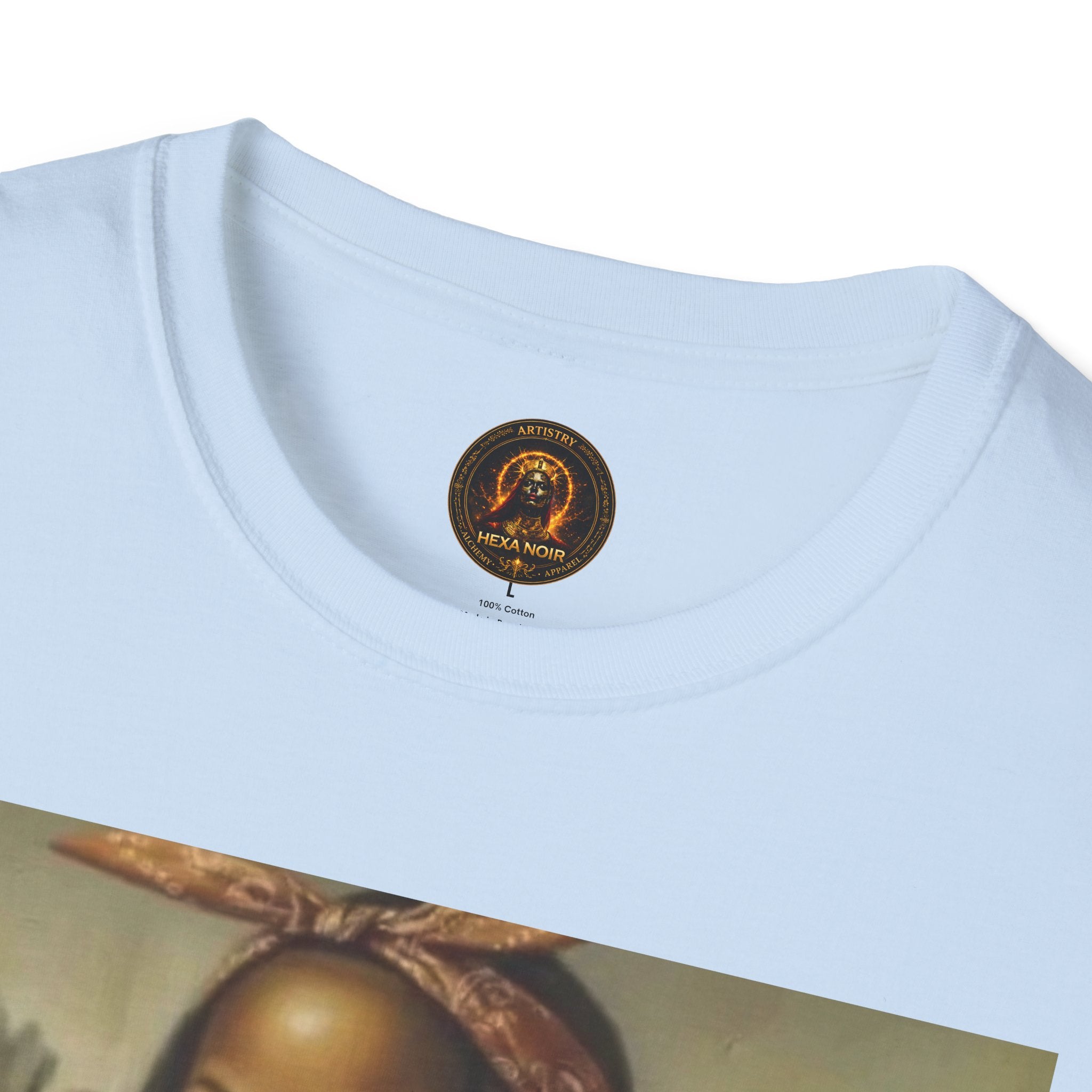 Mona Lisa Sipping Tea Unisex Graphic Tee — Vintage Renaissance Art