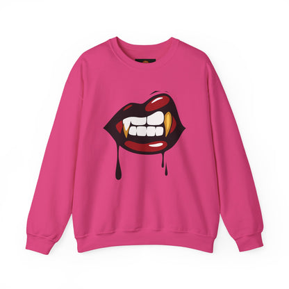 Vampire Bite Crewneck Sweatshirt | Gothic Streetwear | Dark Feminine Fashion | Edgy Alt Style |