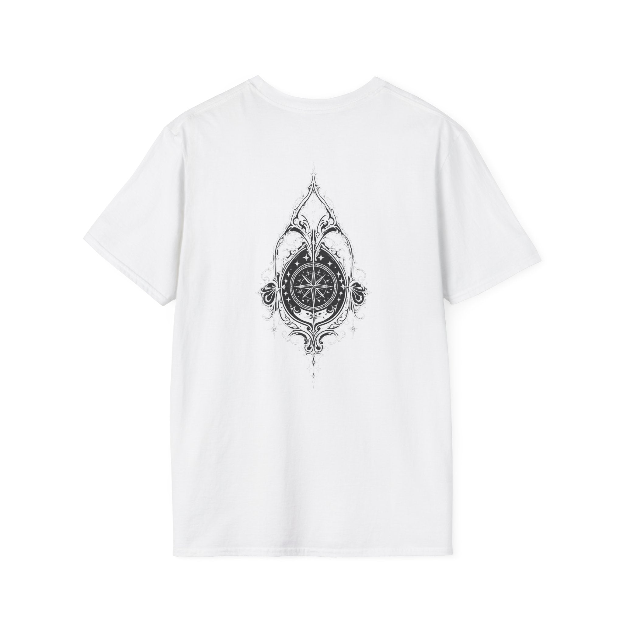 Compass Rose Vintage Nautical Back Print Unisex Graphic Tee
