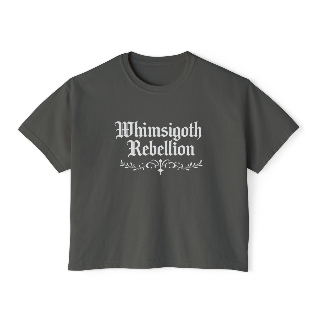 Whimsigoth Rebellion Boxy Tee — “Too Magical to Conform, Too Real to Ignore” Gothic Graphic Shirt