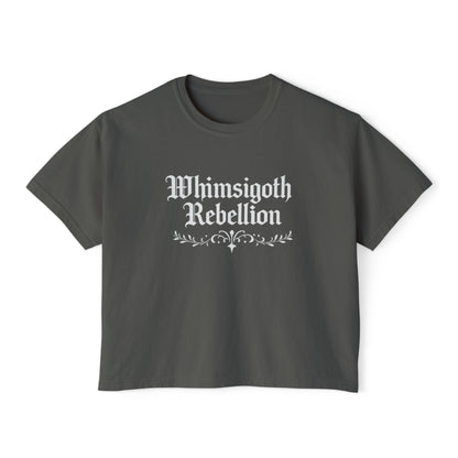Whimsigoth Rebellion Boxy Tee — “Too Magical to Conform, Too Real to Ignore” Gothic Graphic Shirt