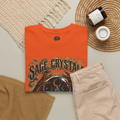 Sage, Crystals, and Trap Music, Casual Wear, Gift for Music Lovers, Spiritual Tee