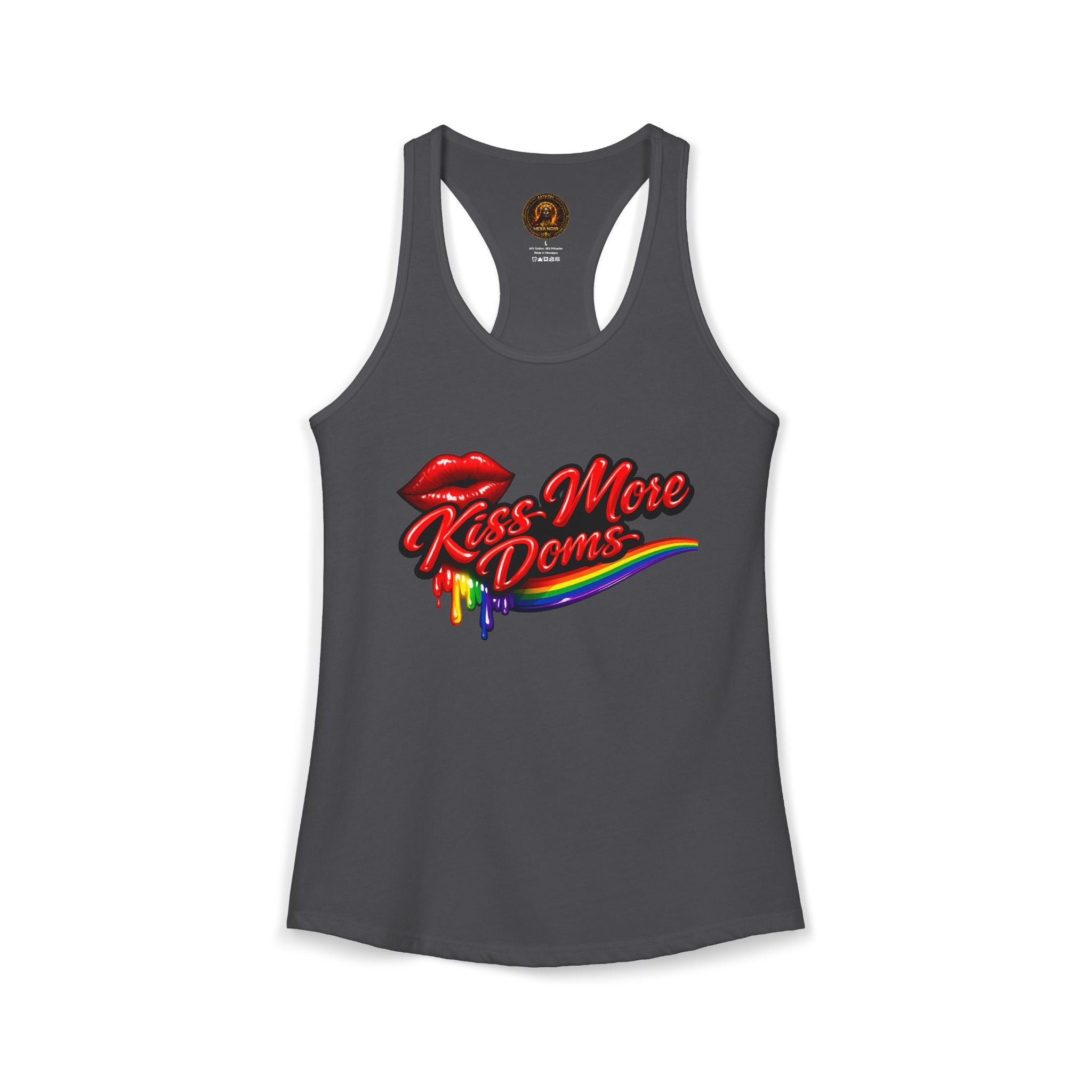 Kiss More Doms Pride Razorback Tank | Hexa Noir Pride '26