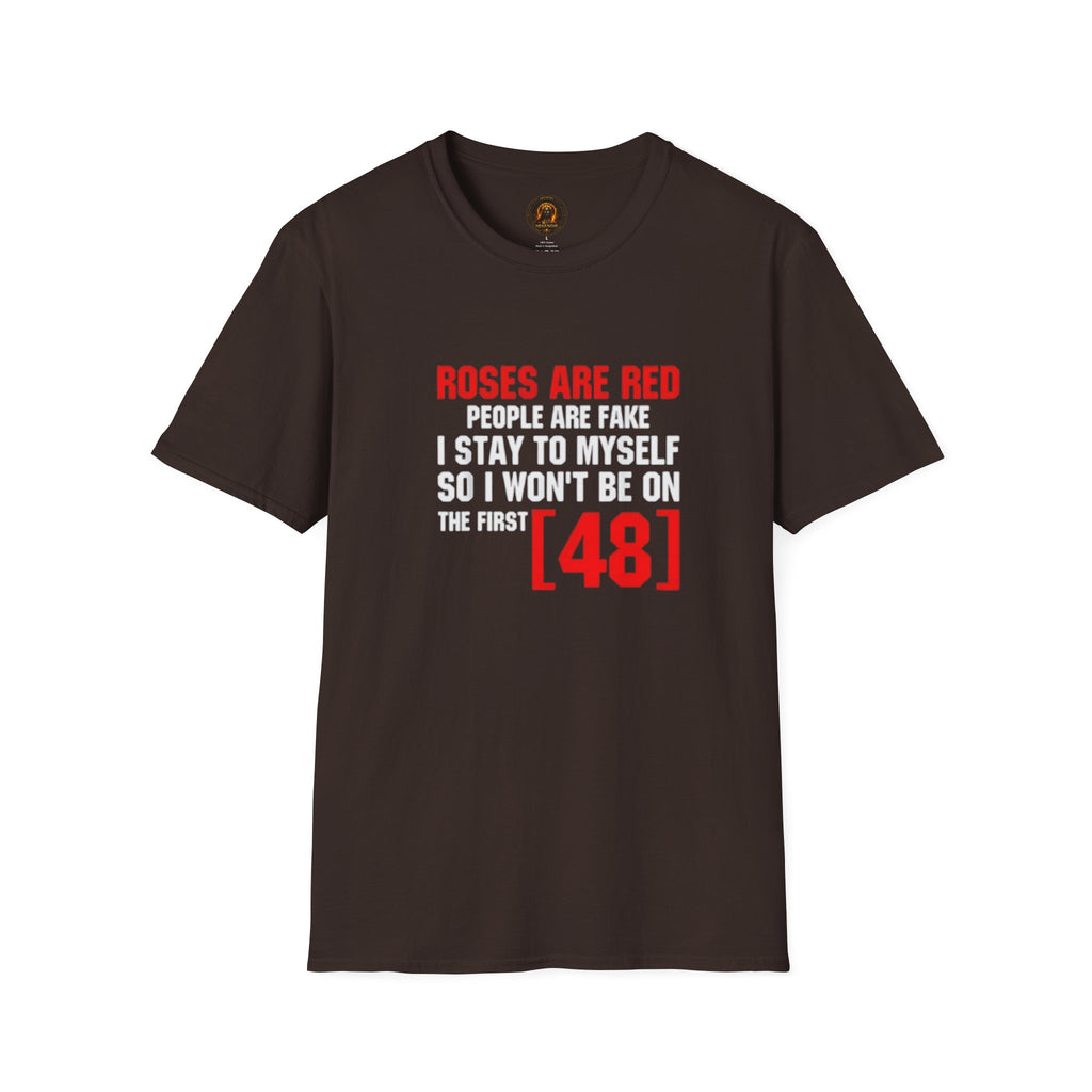 "Roses Are Red, People Are Fake" Unisex Cotton Graphic Tee