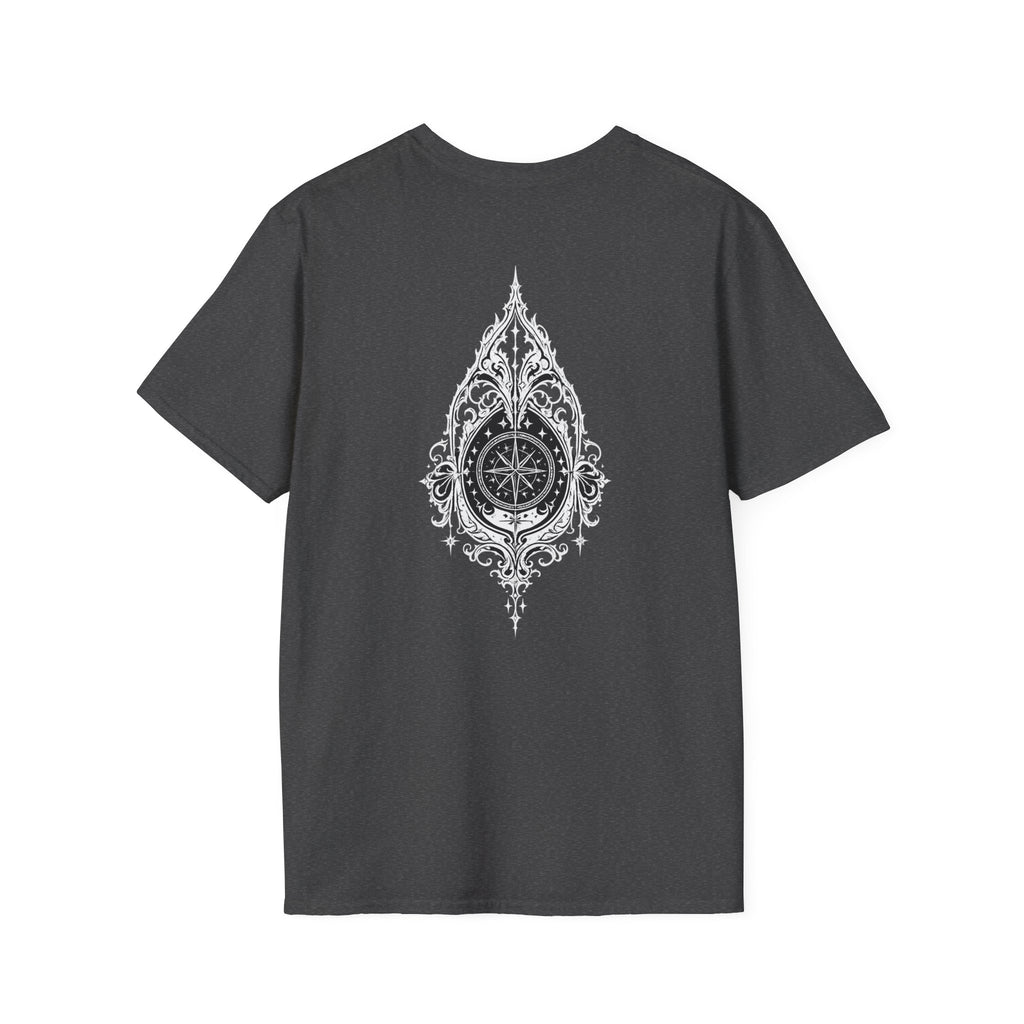 Compass Rose Vintage Nautical Back Print Unisex Graphic Tee