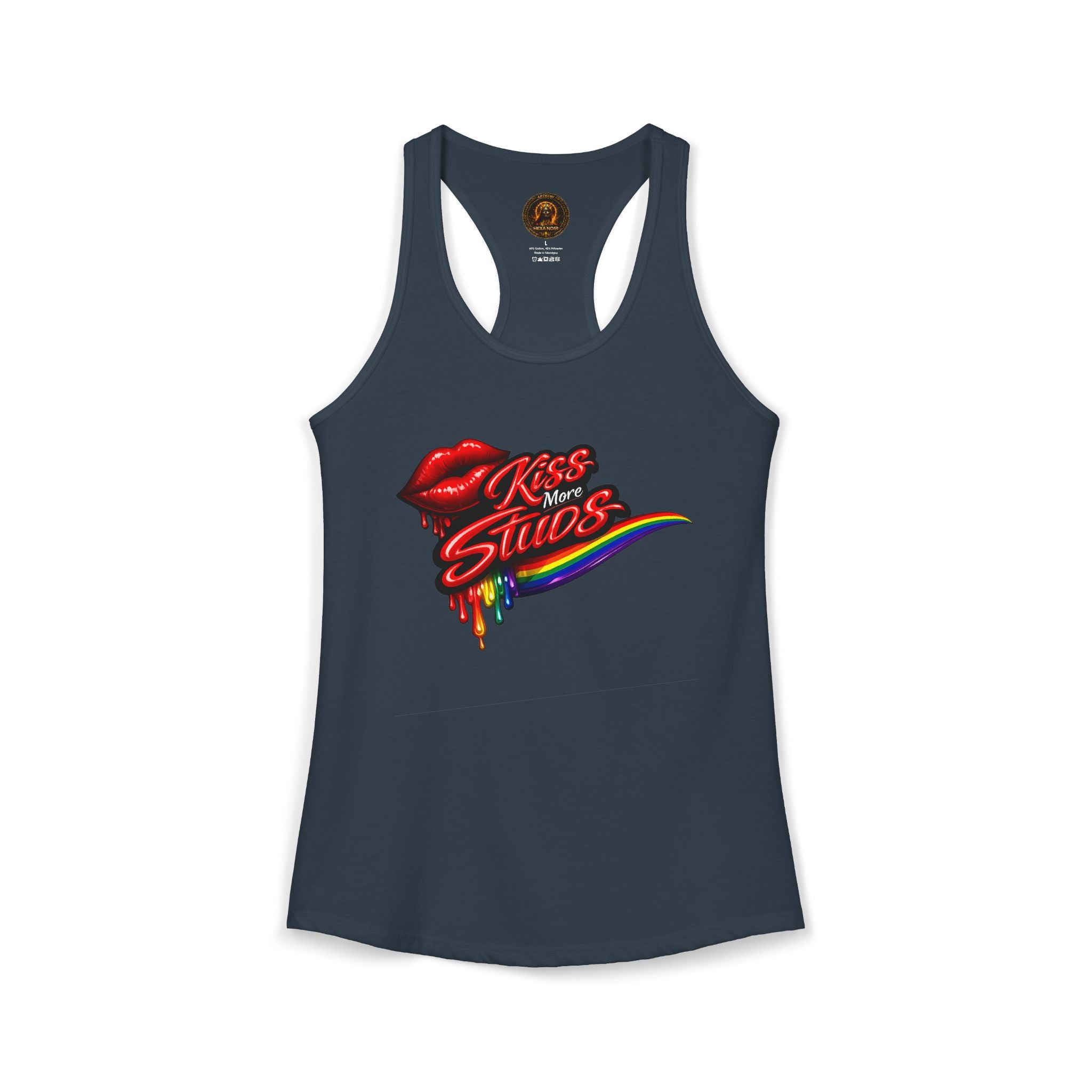 Kiss More Studs Racerback Tank  | Hexa Noir Pride '26