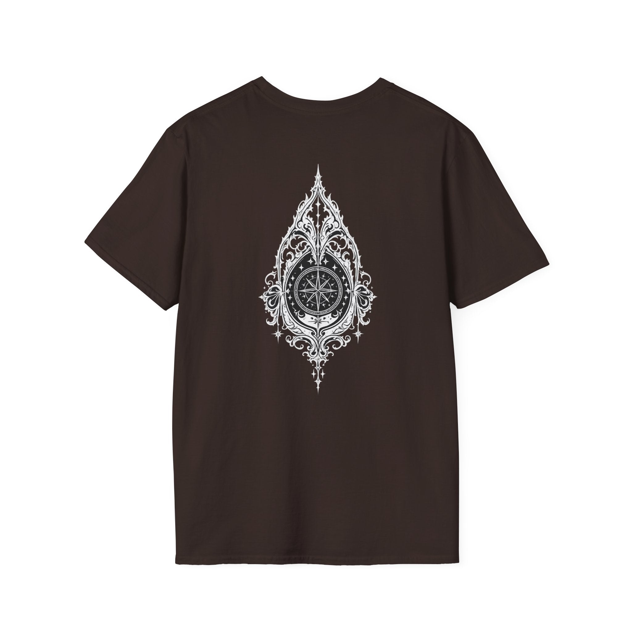 Compass Rose Vintage Nautical Back Print Unisex Graphic Tee