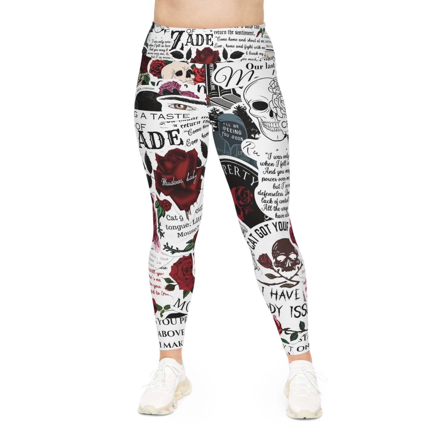 Dark Romance Collage Leggings | Bookish Goth Aesthetic | Reader Girl Outfit | Booktok Inspired