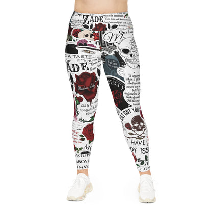 Dark Romance Collage Leggings | Bookish Goth Aesthetic | Reader Girl Outfit | Booktok Inspired