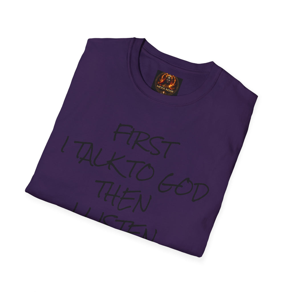 Talk to God, Then Trap Unisex Graphic Tee — Faith and Hustle
