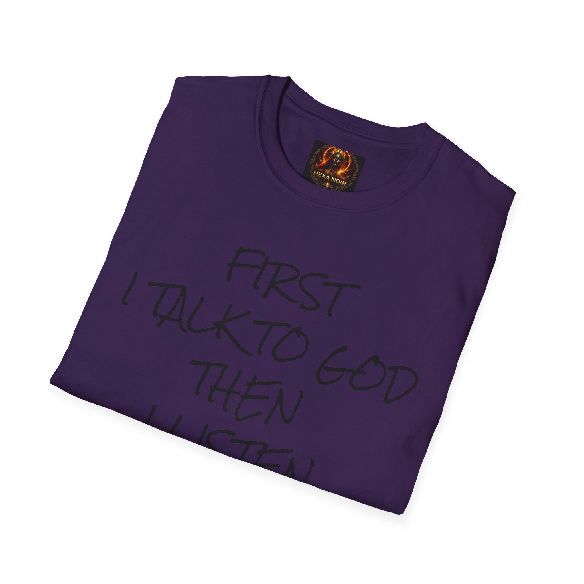 Talk to God, Then Trap Unisex Graphic Tee — Faith and Hustle