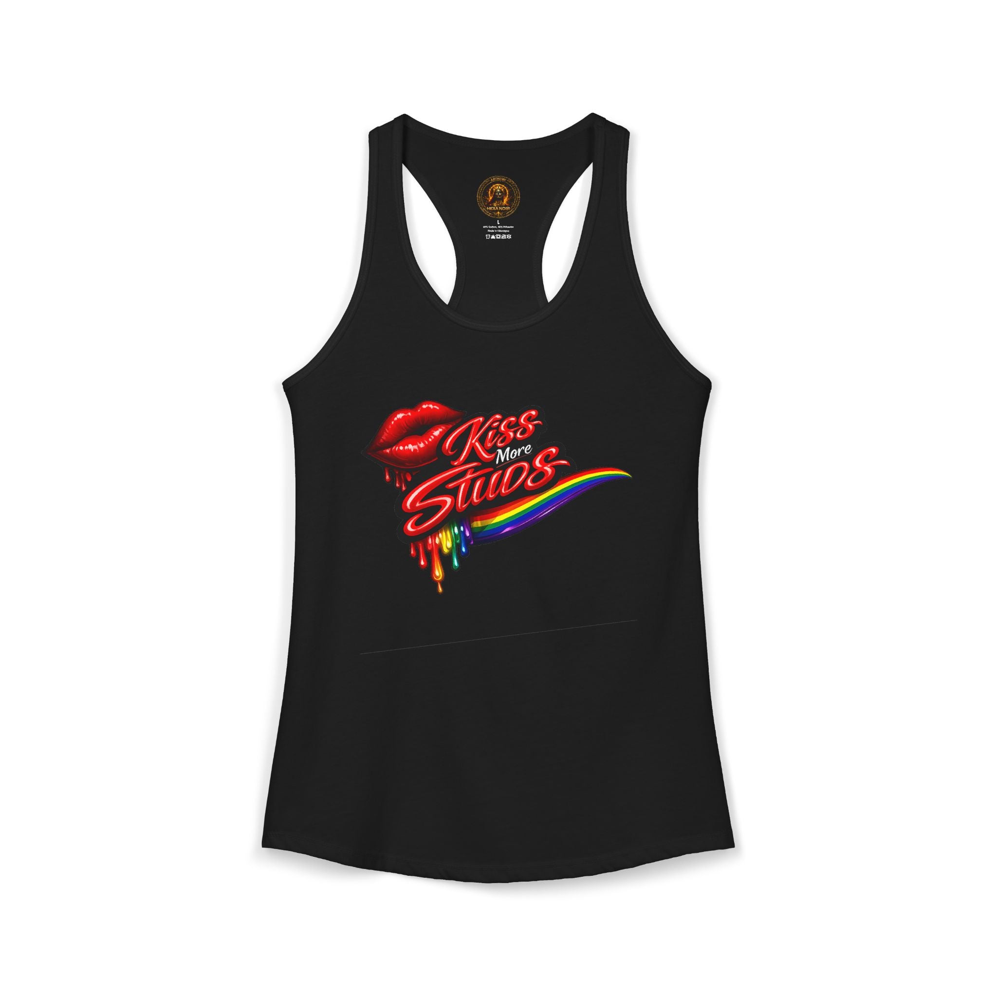 Kiss More Studs Racerback Tank  | Hexa Noir Pride '26