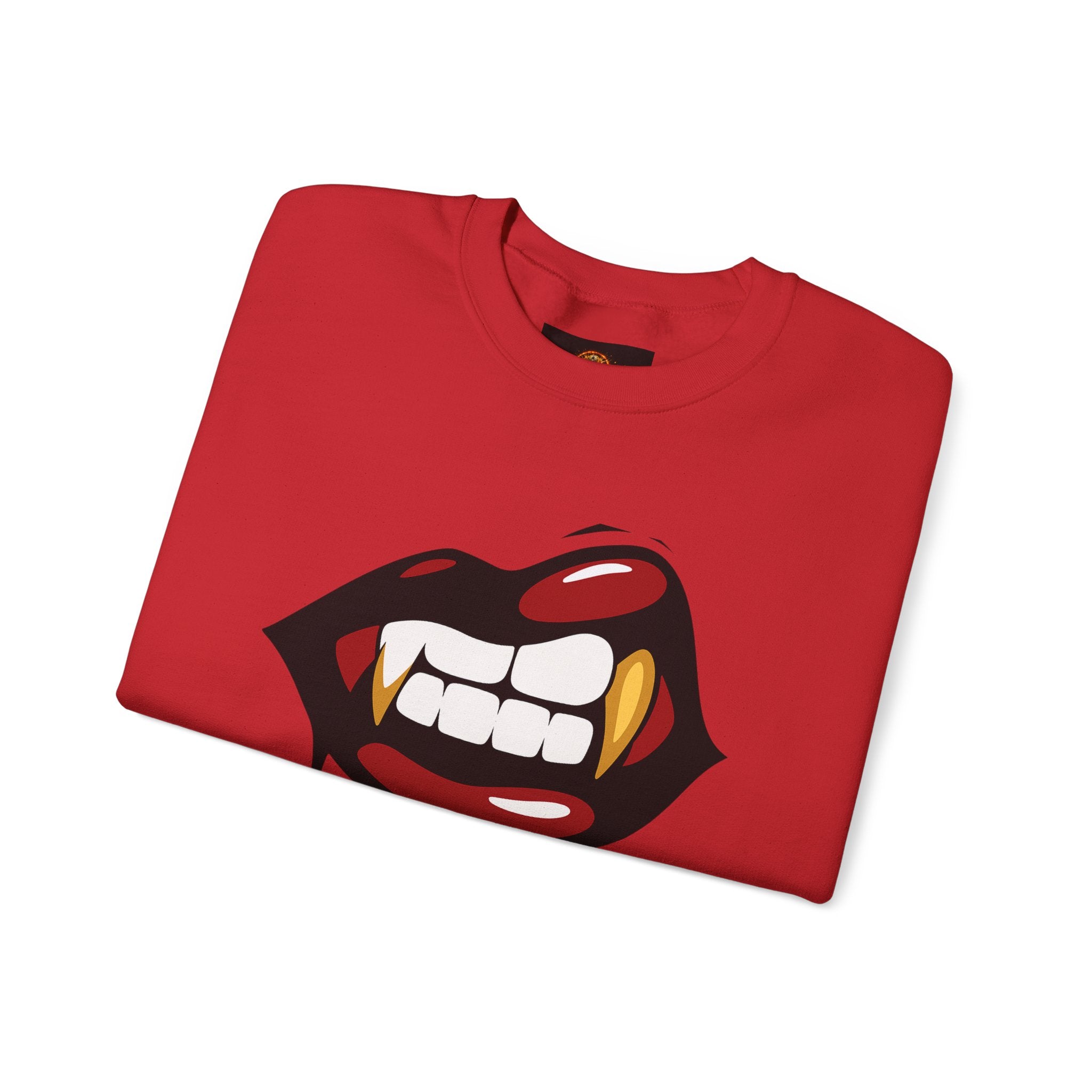 Vampire Bite Crewneck Sweatshirt | Gothic Streetwear | Dark Feminine Fashion | Edgy Alt Style |