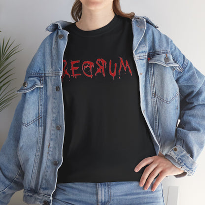 REDRUM' Design, Spooky T-Shirt, Halloween Apparel, Horror Movie Fan Gift, Unique Graphic Tee