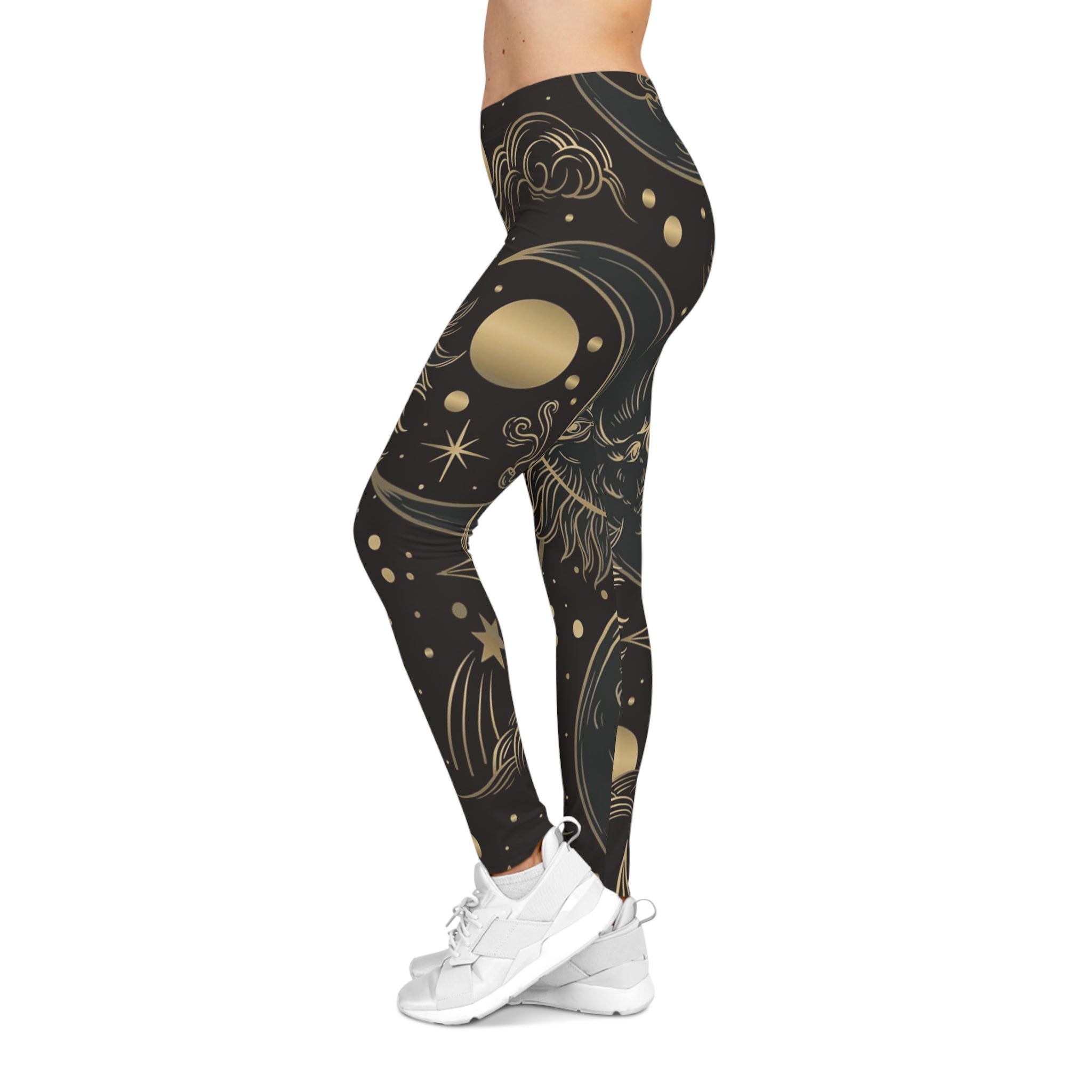 Celestial Noir Sun & Moon Leggings