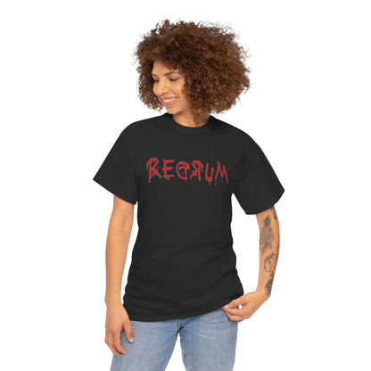 REDRUM' Design, Spooky T-Shirt, Halloween Apparel, Horror Movie Fan Gift, Unique Graphic Tee
