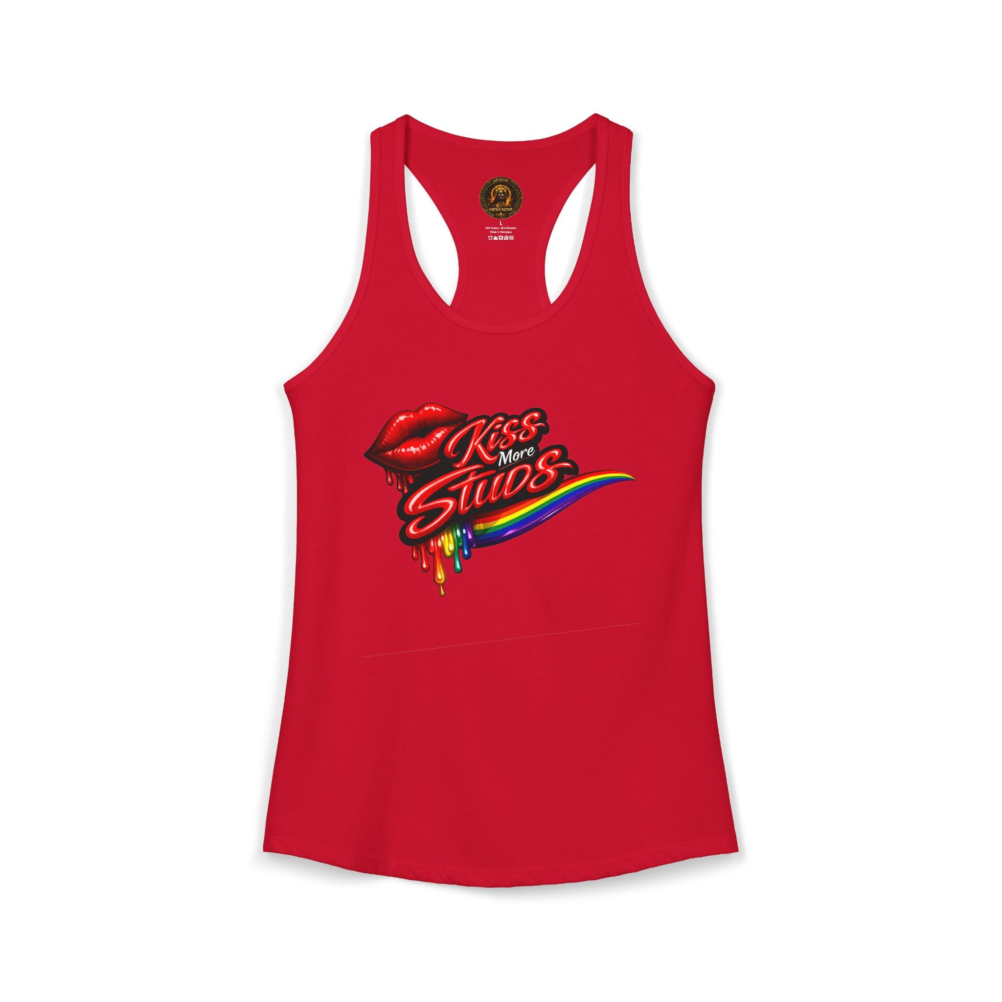 Kiss More Studs Racerback Tank  | Hexa Noir Pride '26