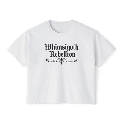 Whimsigoth Rebellion Boxy Tee — “Too Magical to Conform, Too Real to Ignore” Gothic Graphic Shirt