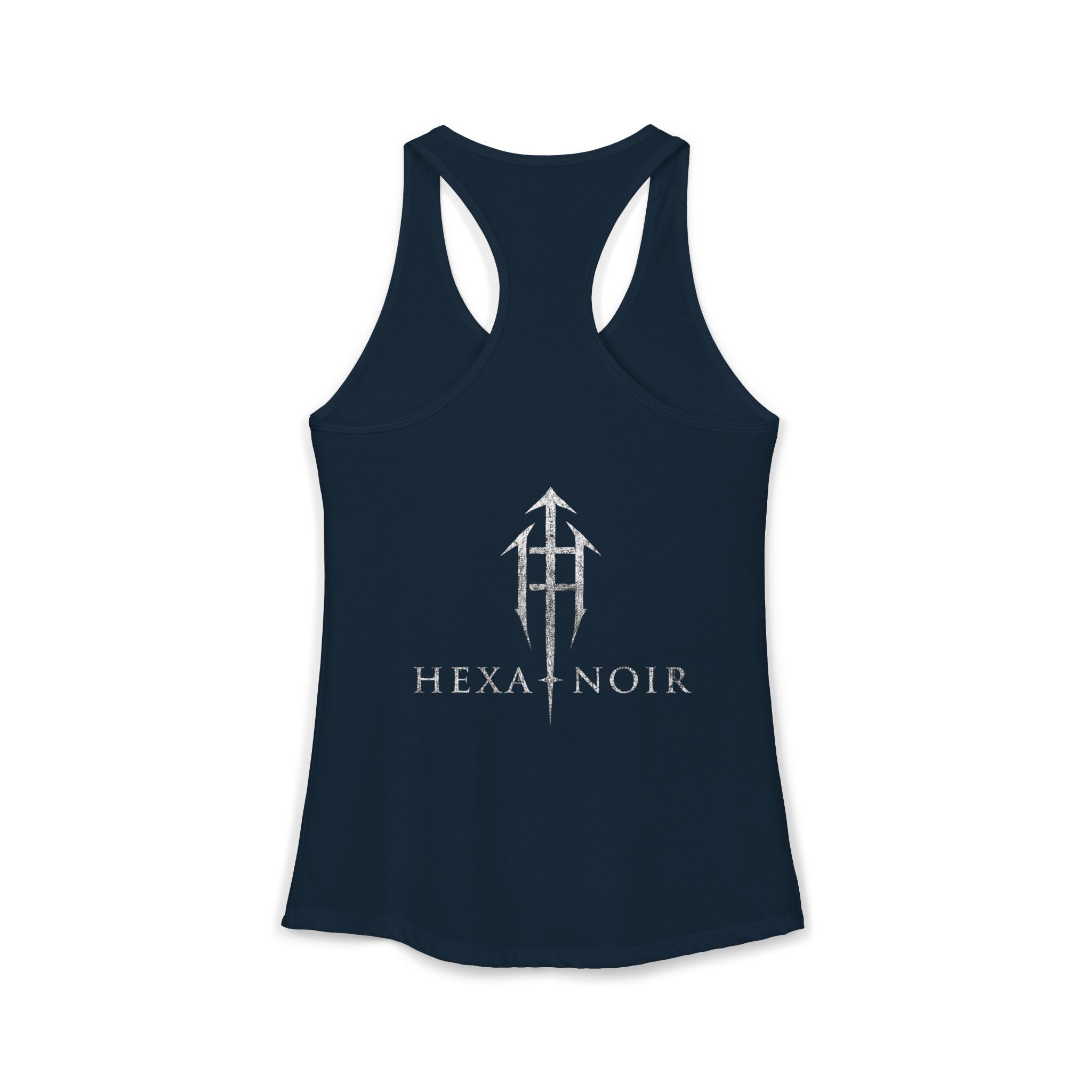 HEXA NOIR NOCTURNAL: Hallowed Nocturnal Saints Tank | Gothic Skull Floral Racerback | Dark Spiritual Streetwear