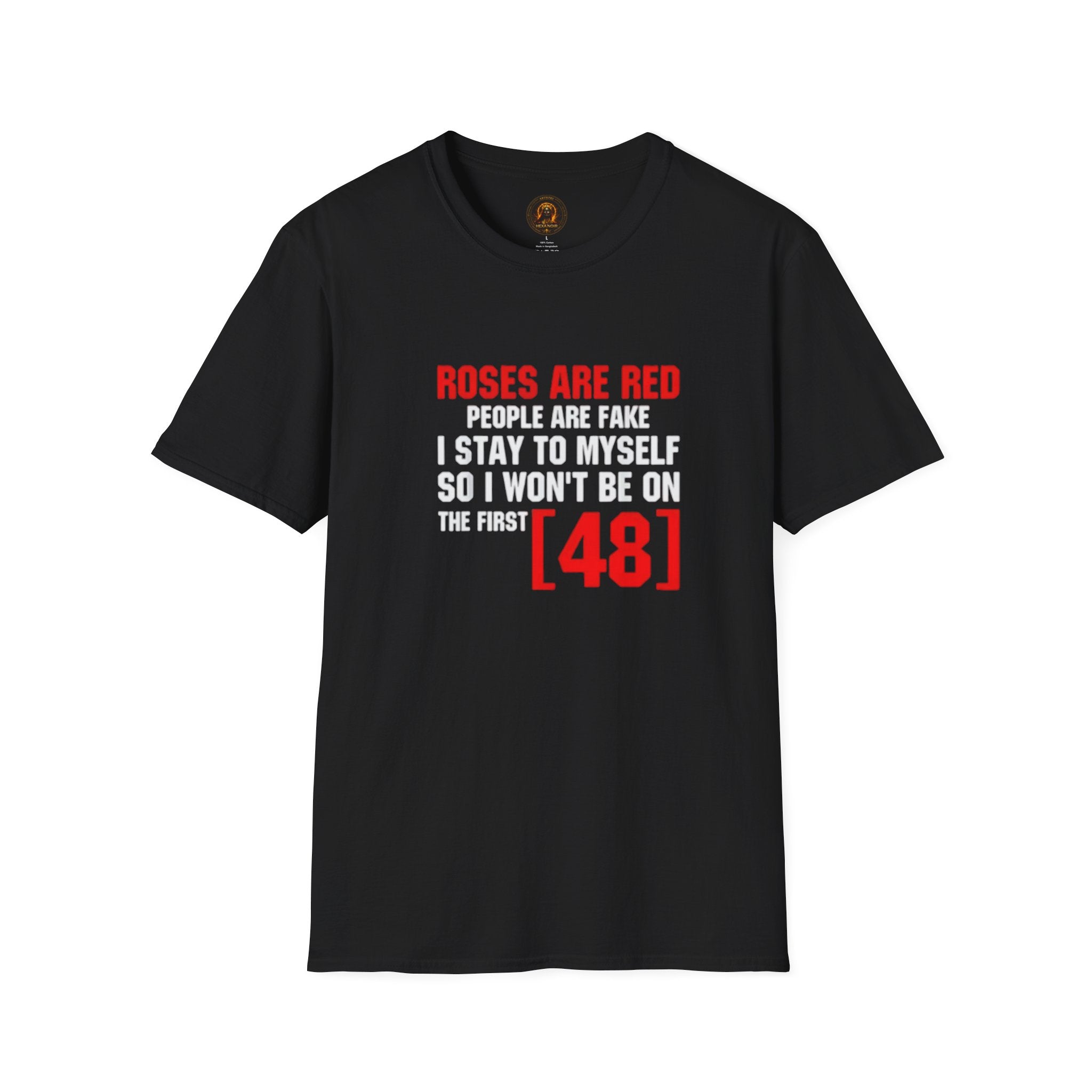 "Roses Are Red, People Are Fake" Unisex Cotton Graphic Tee