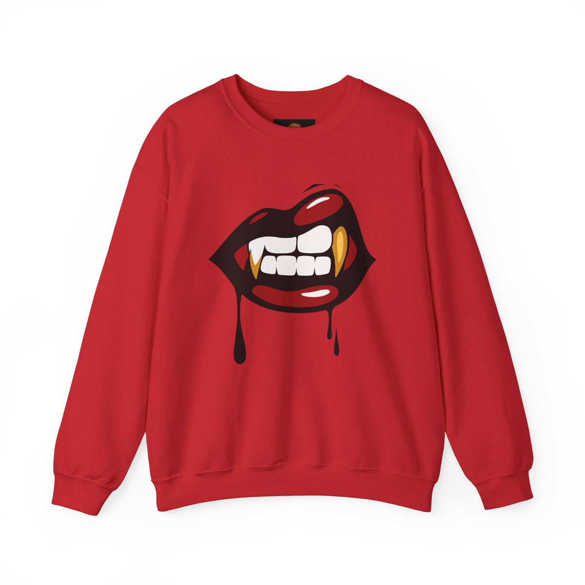Vampire Bite Crewneck Sweatshirt | Gothic Streetwear | Dark Feminine Fashion | Edgy Alt Style |