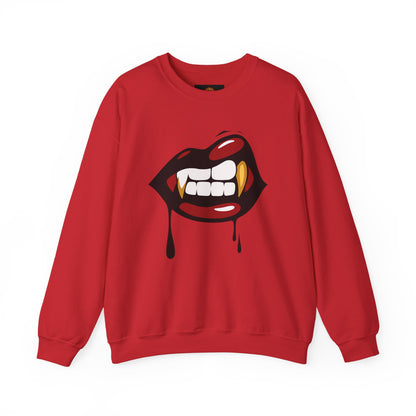 Vampire Bite Crewneck Sweatshirt | Gothic Streetwear | Dark Feminine Fashion | Edgy Alt Style |