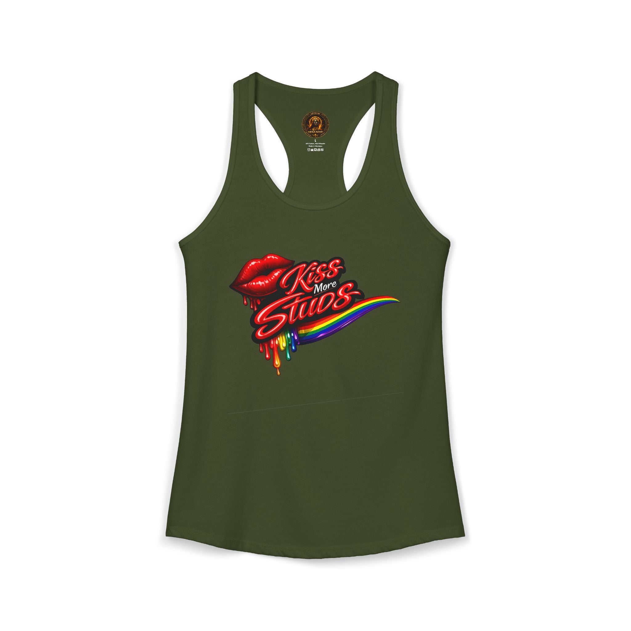 Kiss More Studs Racerback Tank  | Hexa Noir Pride '26