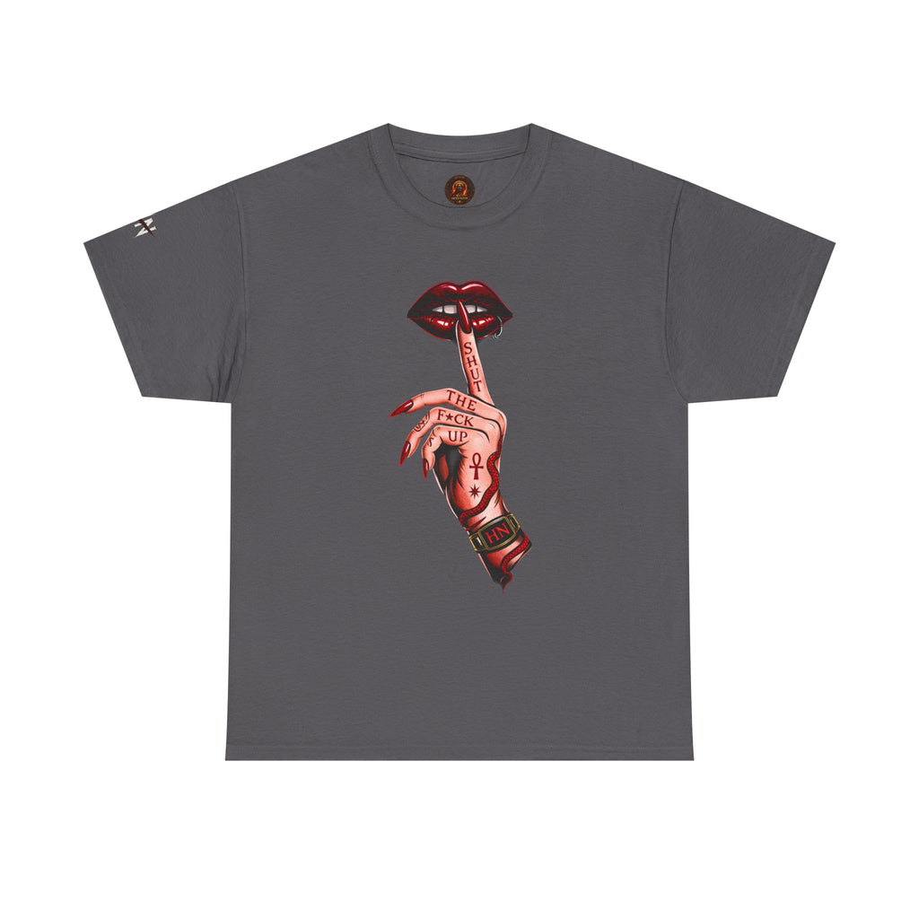SILENCE. Unisex Statement Graphic Tee — Minimalist Dark Aesthetic