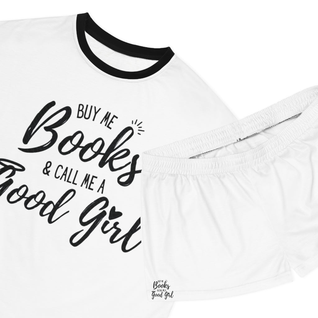 Book Lover Women's Short Pajama Set — 'book lover' Graphic Sleepwear