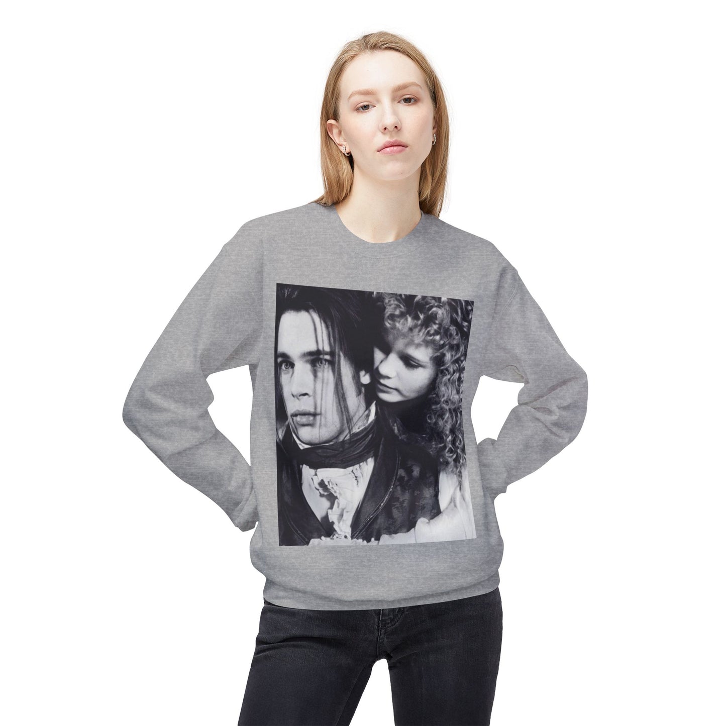 Vampire Romance Fleece Crewneck Sweatshirt, Cozy Sweatshirt, Gothic Fashion