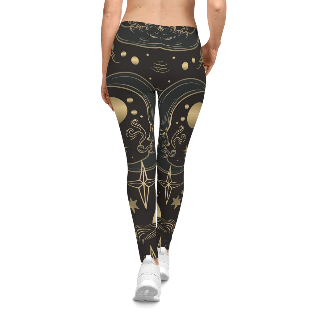 Celestial Noir Sun & Moon Leggings