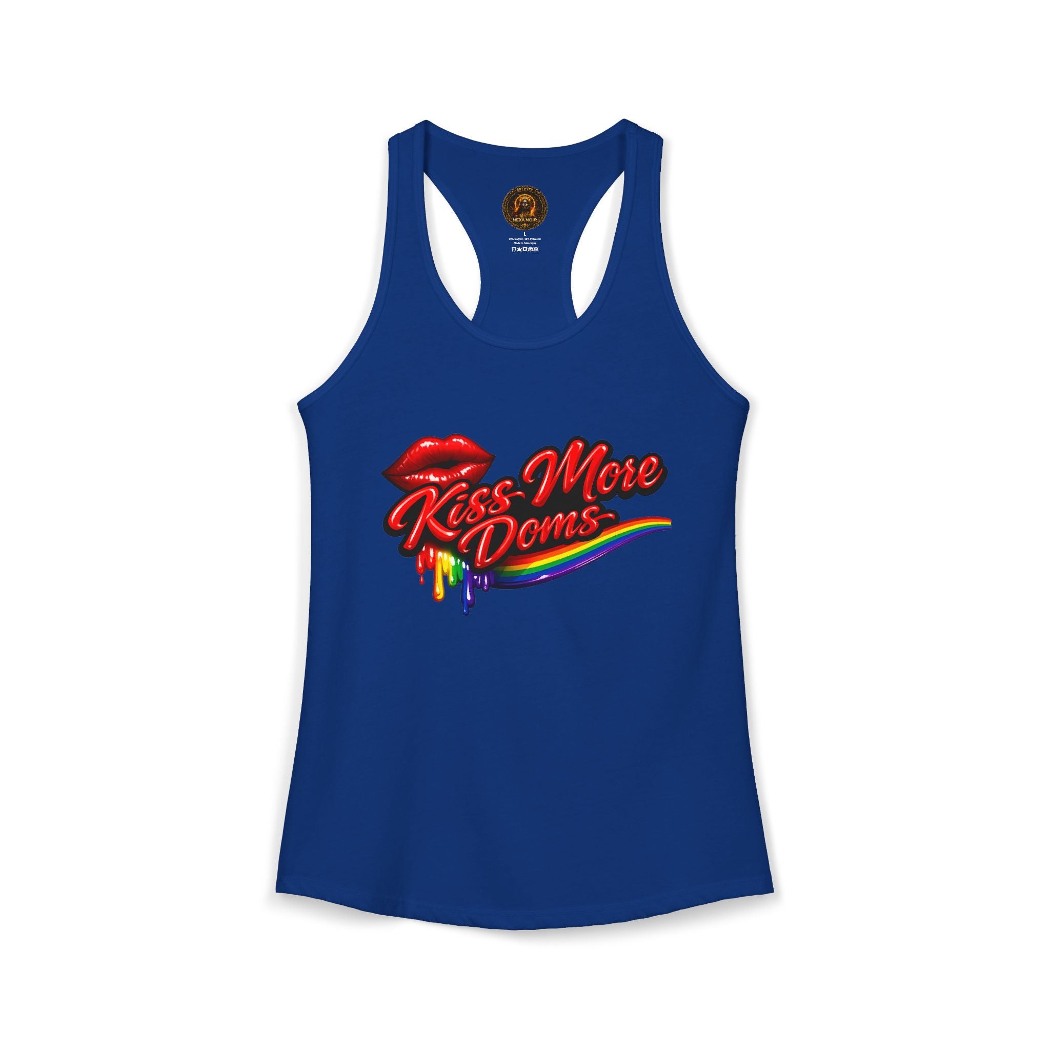 Kiss More Doms Pride Razorback Tank | Hexa Noir Pride '26