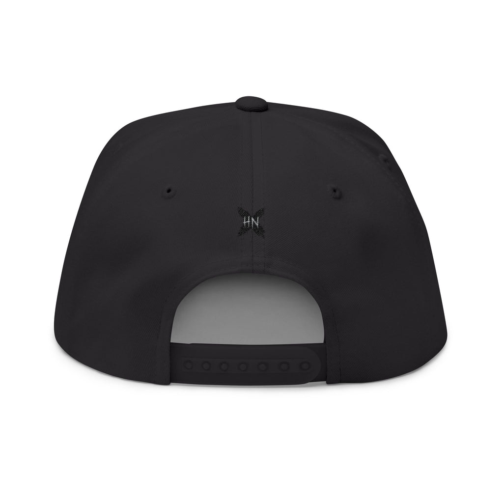 Flat Bill Cap — "Choke Me (Respectfully)" Embroidered Snapback Hat