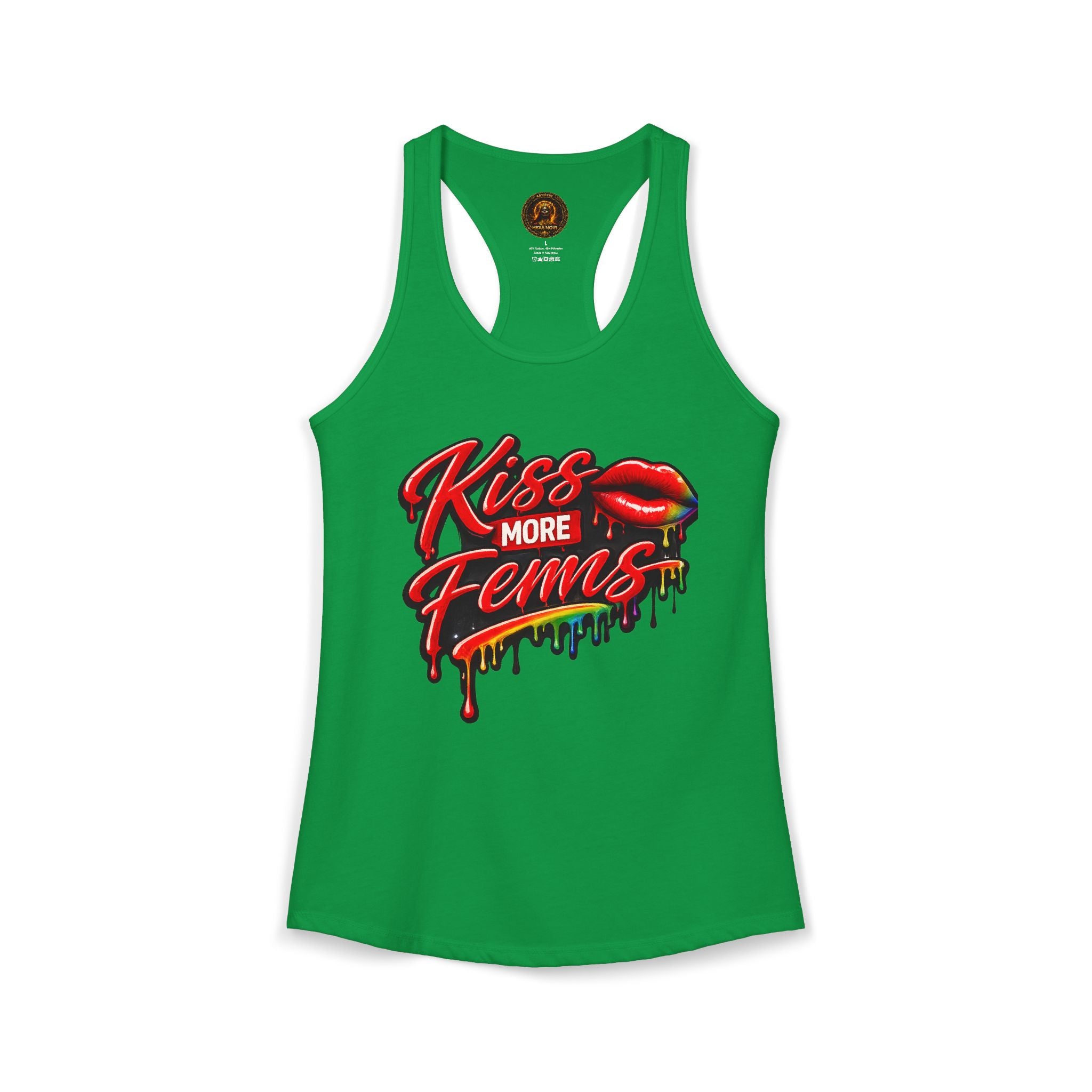 Kiss More Fems Pride Racerback Tank| Hexa Noir Pride '26 Collection