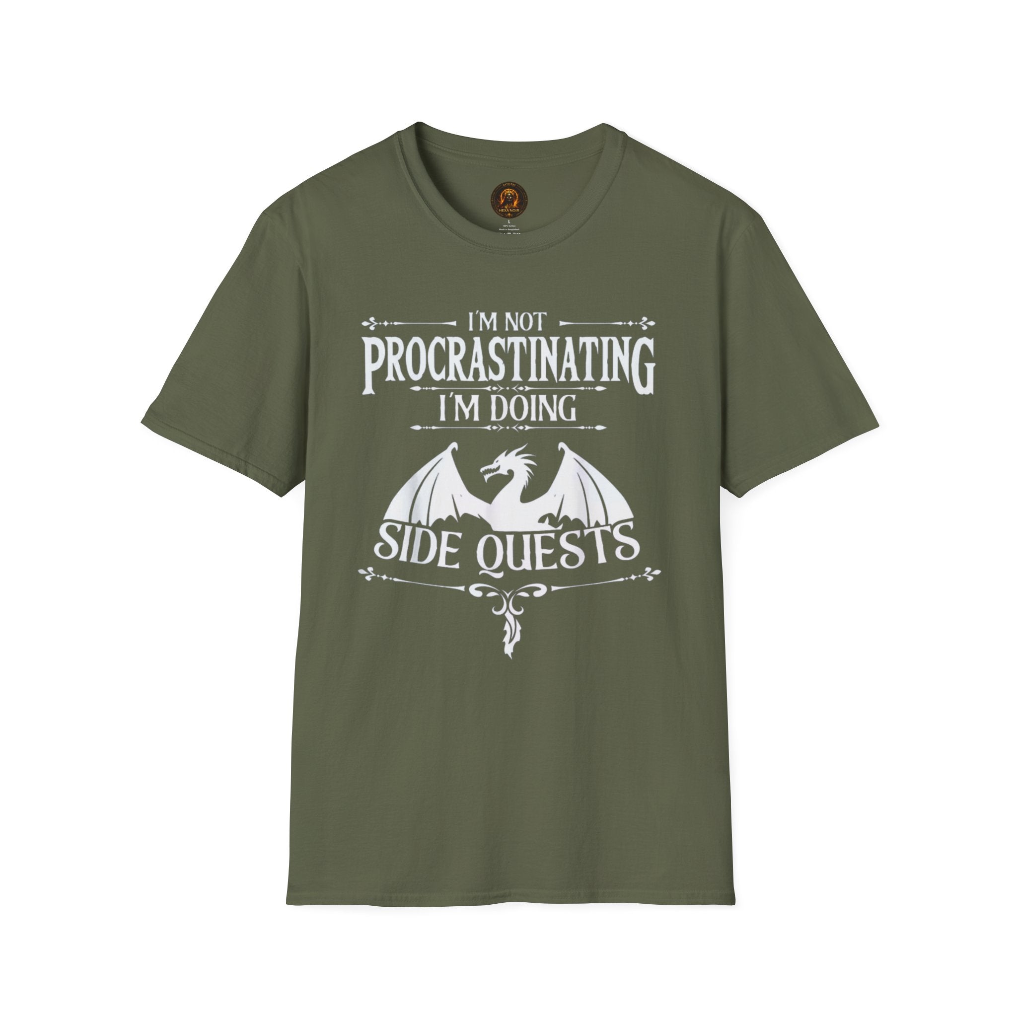 "I'm Not Procrastinating I'm Doing Side Quests" Dragon Gamer Tee